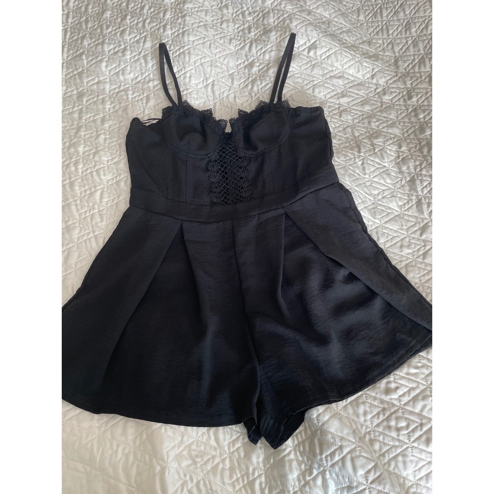 Haute Monde Romper Lace Whimsigoth Coquette Dark Romantic Feminine-Size L